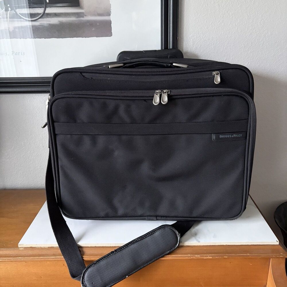 BRIGGS & RILEY Durable Nylon Large Commute Business Rolling Briefcase BR260